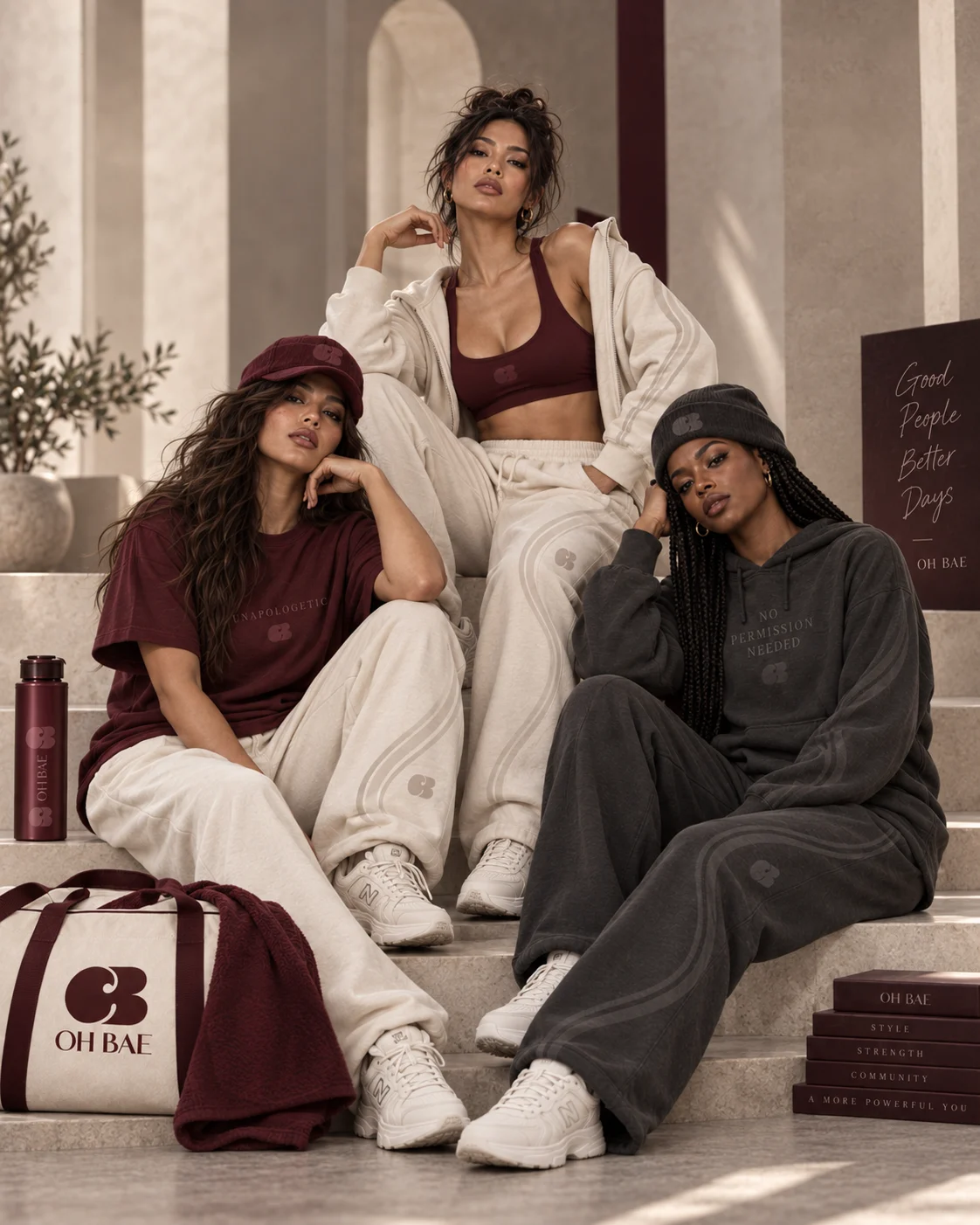 Women together in OH BAE activewear